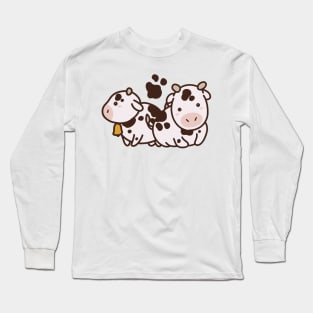 Cute Kawaii Cows Drawing Long Sleeve T-Shirt